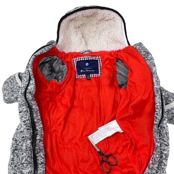 Ben Sherman Infant Snowsuit Sweater Fleece Lined Winter Pram Suit Size 6-9 Month - Picture 9 of 12